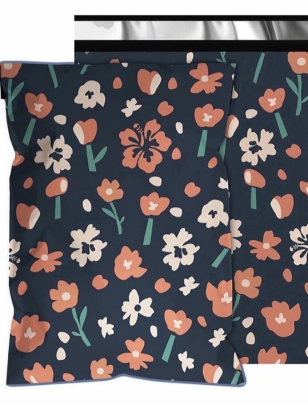 10 Tulip Print Polymailer Bags New